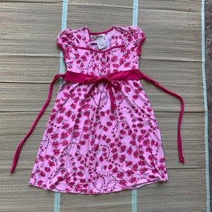 Tie Front Pink Floral Summer Dress